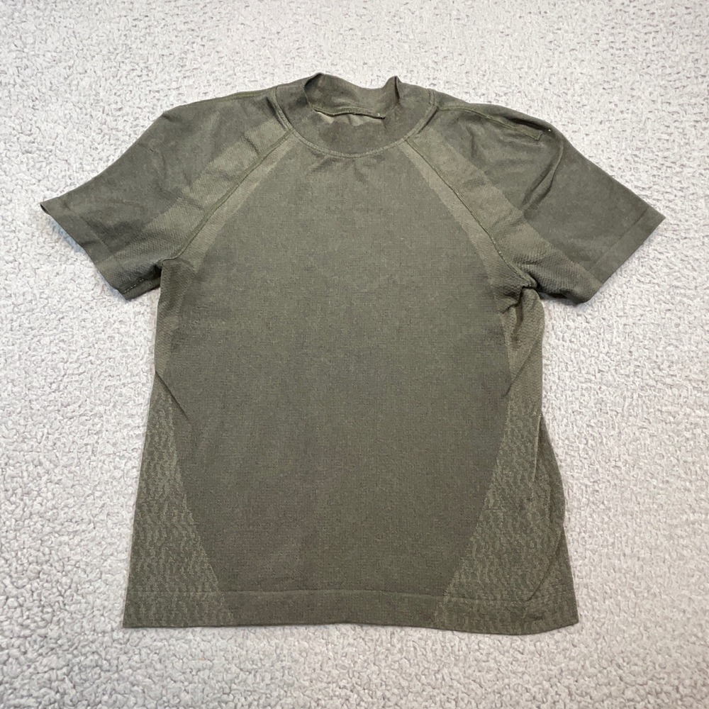 Lululemon Swiftly Tech Short Sleeve 2.0 Women 4 Olive Green Seamless Running Top